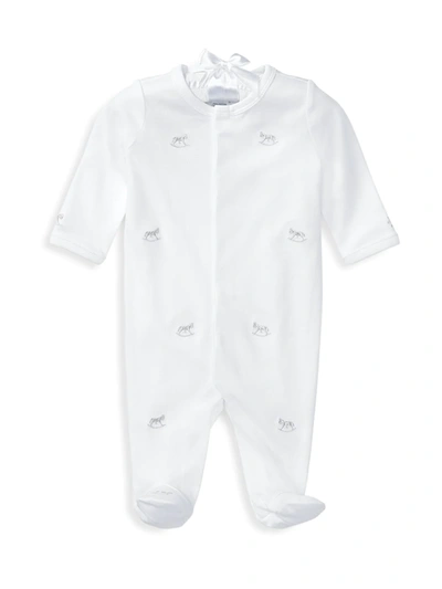 Shop Ralph Lauren Baby Boy's Rocking Horse Pima Cotton Coverall In White