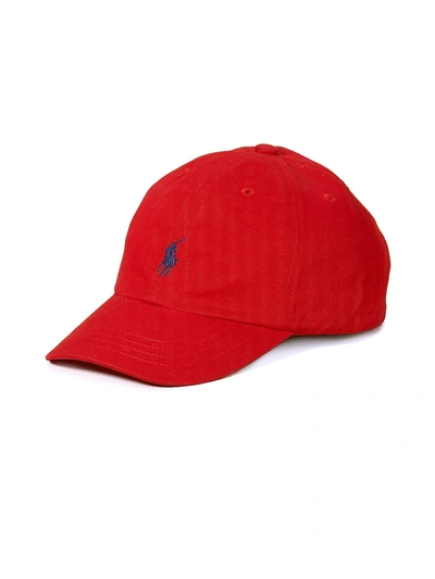 Shop Ralph Lauren Cotton Chino Baseball Cap In Red