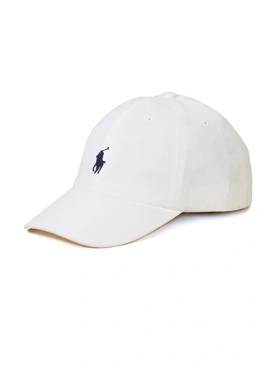 Shop Ralph Lauren Cotton Chino Baseball Cap In White