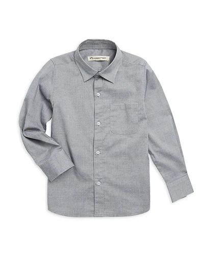 Shop Appaman Little Boy's & Boy's Pindot Casual Cotton Button-down Shirt In Grey