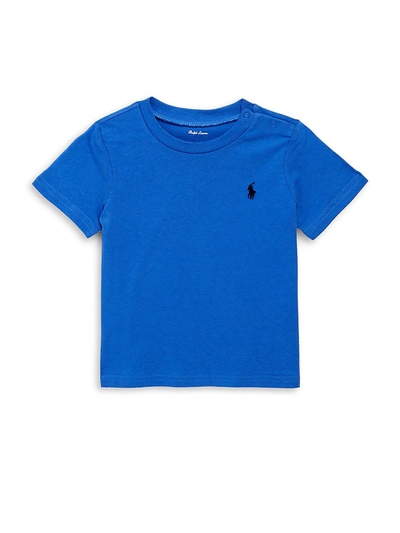 Shop Ralph Lauren Baby Boy's Cotton Jersey Crewneck T-shirt In Scottsdale Blue