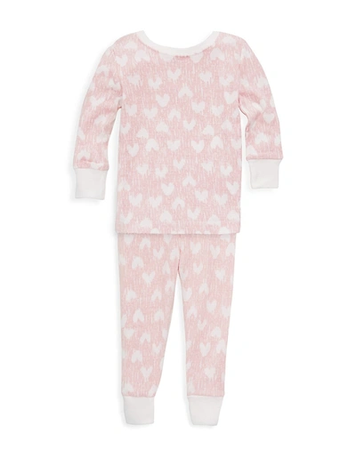 Shop Aden + Anais Baby's & Little Girl's Heart Print Pajama Set In Pink