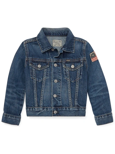 Shop Ralph Lauren Little Boy's Denim Jacket In Blue