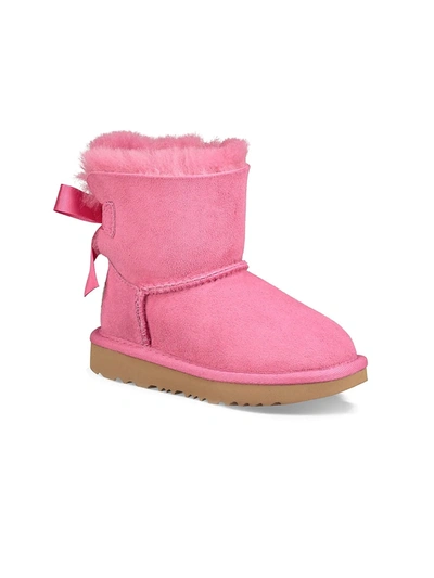 Shop Ugg Little Girl's & Girl's Mini Bailey Bow Boots In Pink Azalea