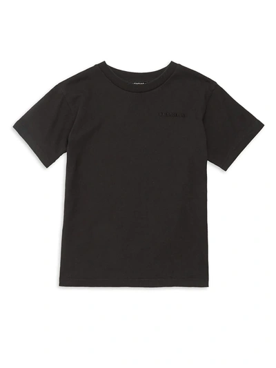 Shop Balenciaga Little Kid's & Kid's Logo T-shirt In Washed Black
