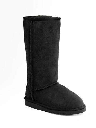 Shop Ugg Kid's Sheepskin Classic Tall Boots In Black