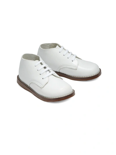 Shop Footmates Baby's Lace-up Leather Shoes In White