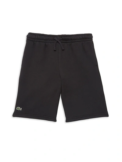 Shop Lacoste Little Boy's & Boy's Fleece Shorts In Black