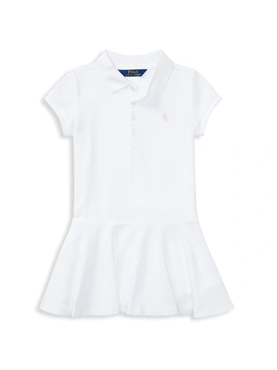 Shop Ralph Lauren Little Girl's & Girl's Polo Dress In White