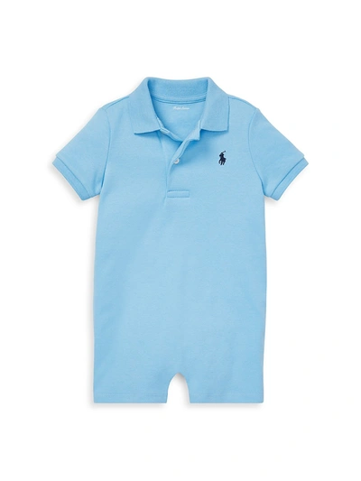 Shop Ralph Lauren Baby Boy's Shortall In Blue