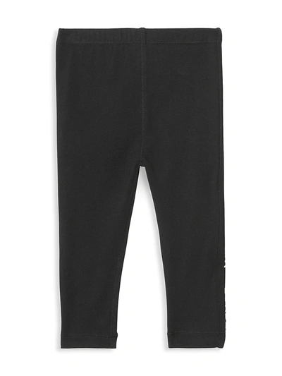 Shop Burberry Baby Girl's Krista Jersey Leggings In Black