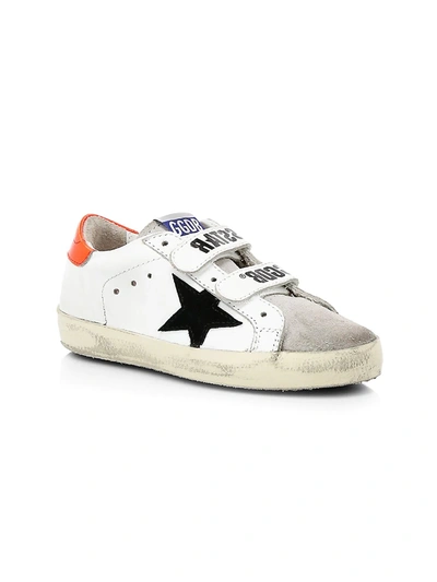 Shop Golden Goose Baby's & Little Kid's Old School Leather Sneakers In White