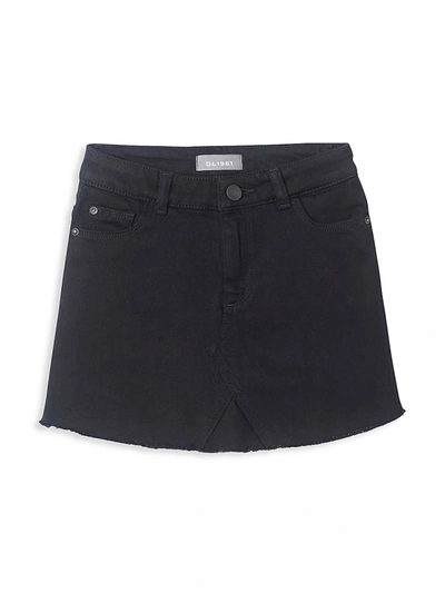 Shop Dl Premium Denim Girl's Denim Mini Skirt In Black