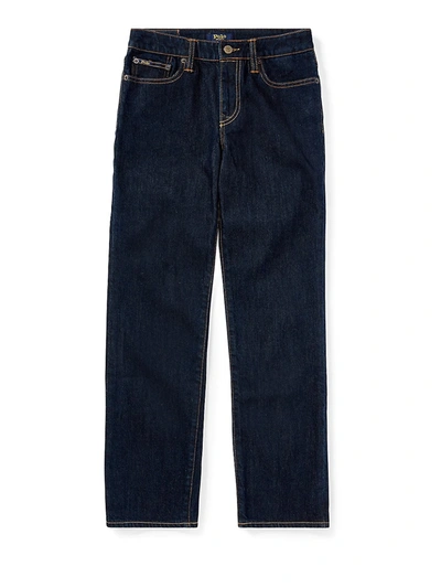 Shop Ralph Lauren Little Boy's & Boy's Hampton Straight Jeans In Blue