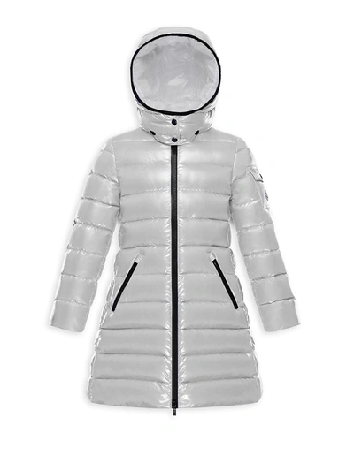 Shop Moncler Little Girl's & Girl's Moka Coat In White