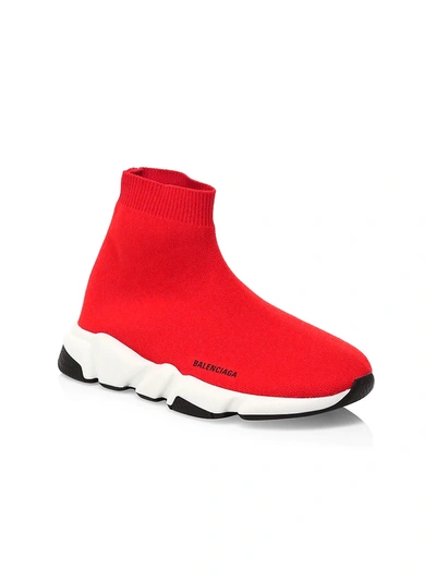 Shop Balenciaga Kid's Sock Sneakers In Rouge