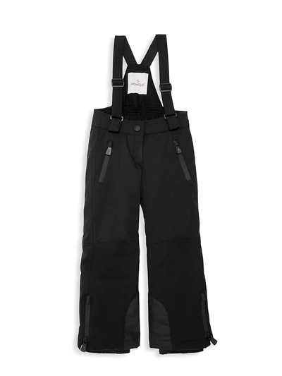 Shop Moncler Little Kid's & Kid's Snow Waterproof Overalls In Black