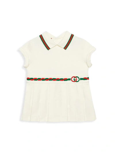 Shop Gucci Baby's & Little Girl's Collared Tennis Dress In Ivory Multi
