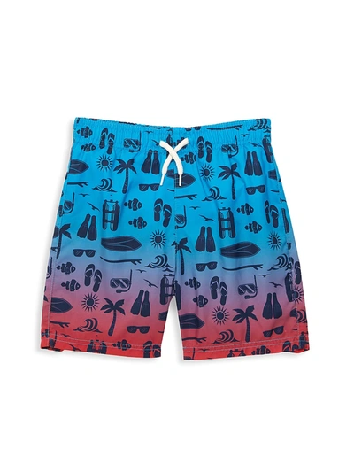 Shop Appaman Baby's, Little Boy's & Boy's Mid-length Swim Trunks In Sea Excursion