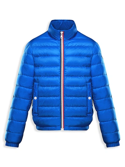 Shop Moncler Little Boy's & Boys Tarn Down Puffer Jacket In Cobalt