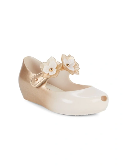 Shop Mini Melissa Baby's, Little Girl's & Girl's Floral Embellished Ballet Flats In Gold