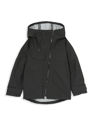 Shop Burberry Little Boy's & Boy's Double Zip Jacket In Black