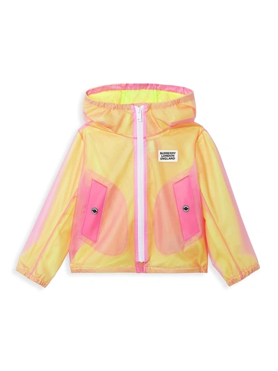 Shop Burberry Little Girl's & Girl's Kg6 Bardy Two-tone Jacket In Yellow