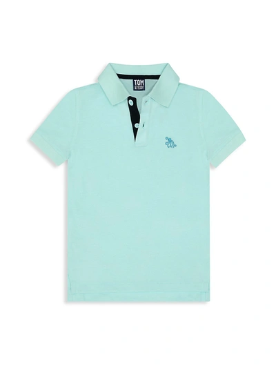 Shop Tom & Teddy Little Boy's & Boy's Classic Polo Shirt In Pastel Blue