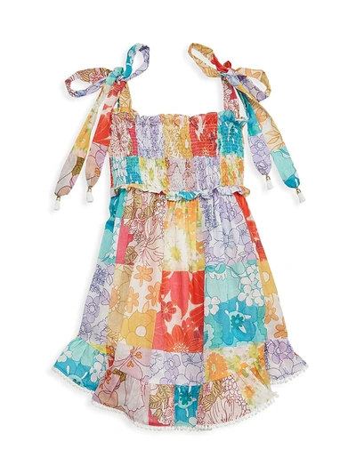Shop Zimmermann Little Girl's & Girl's Bell Tie Smocked Dress In Neutral