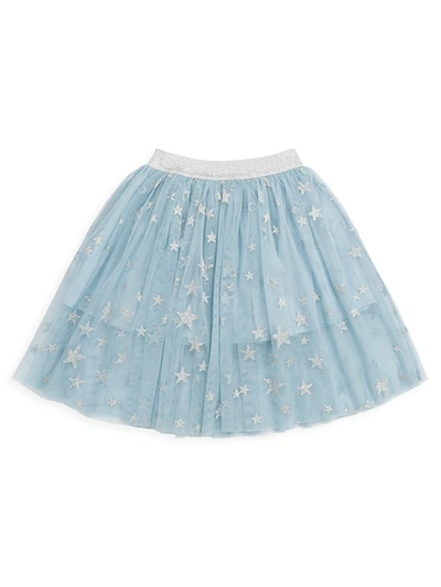 Shop Stella Mccartney Little Girl's & Girl's Stars Tulle Skirt In Blue