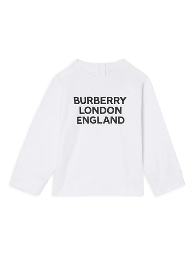 Shop Burberry Baby's & Little Kid's Ble Pullover In White