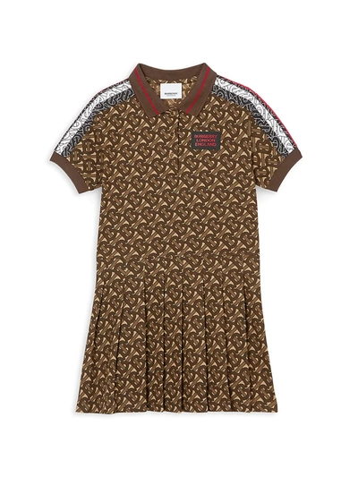 Shop Burberry Little Girl's & Girl's Kayleigh Logo Dress In Bridle Brown