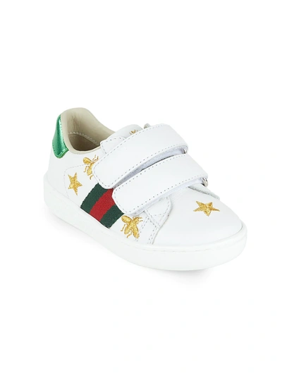 Shop Gucci Baby's & Little Kid's New Ace Leather Sneakers In Green White