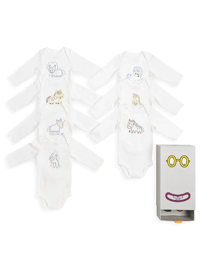 Shop Stella Mccartney Baby's 7-piece Days Of The Week Bodysuit Set In White