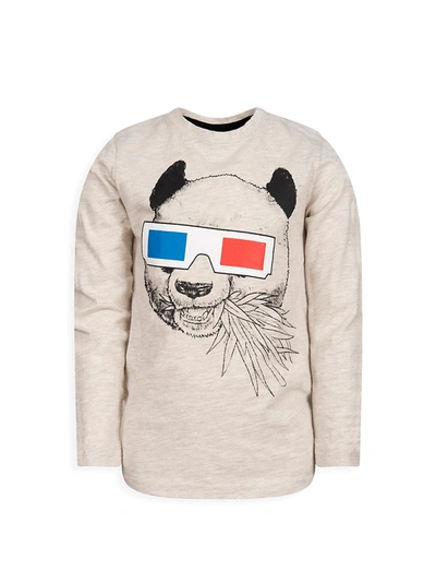 Shop Appaman Baby Boy's Panda Vision Graphic T-shirt In Cloud Heather