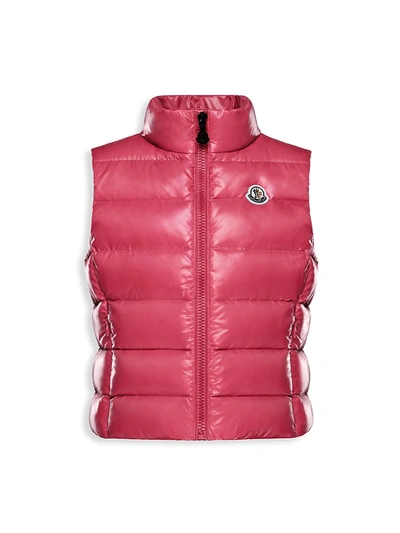 Shop Moncler Little Girl's & Girl's Ghany Down Puffer Vest In Red Pink