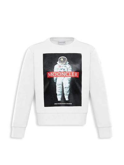 Shop Moncler Little Boy's & Boy's Astronaut Sweatshirt In White