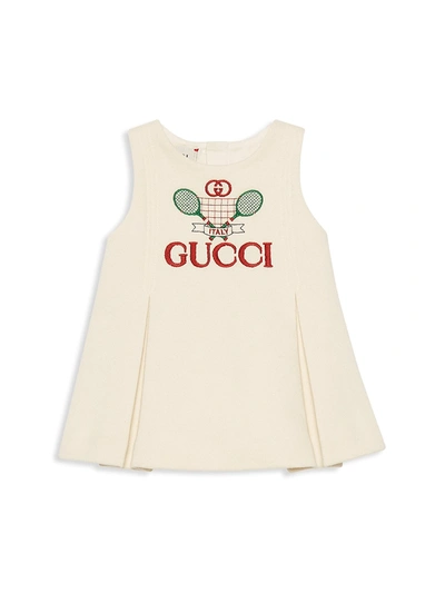 Shop Gucci Tennis Dress In White Multi