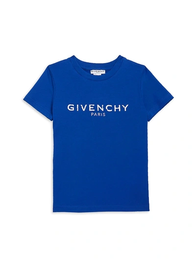 Shop Givenchy Little Boy's & Boy's Logo T-shirt In Blue