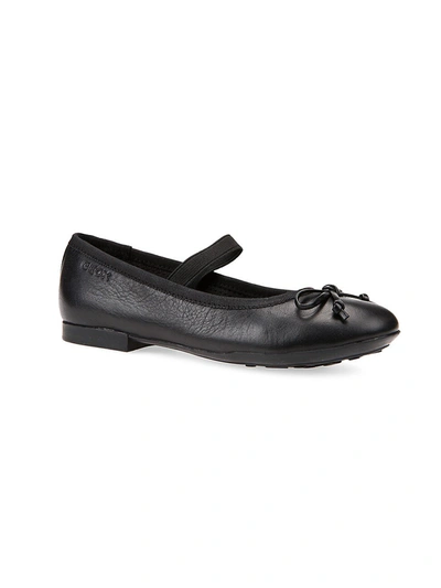 Shop Geox Little Girl's & Girl's Ple Leather Mary Janes In Black