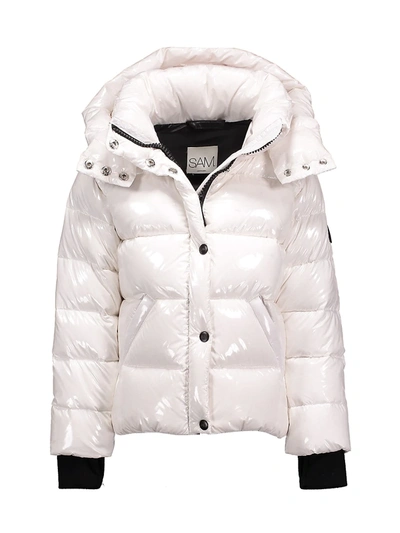 Shop Sam Girl's Annabelle Down Puffer Jacket In Snow