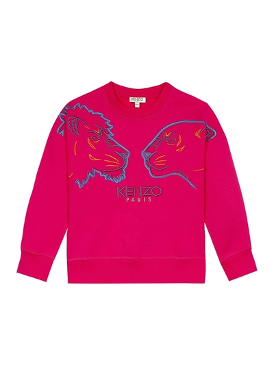 Shop Kenzo Little Girl's & Girl's Logo Sweatshirt In Fuchsia