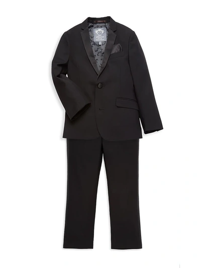 Shop Appaman Little Boy's & Boy's 2-piece Tuxedo Suit In Black