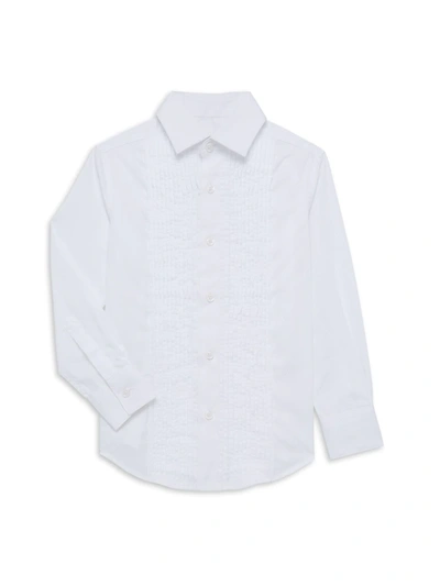Shop Appaman Little Boy's & Boy's Cotton Tuxedo Shirt In White
