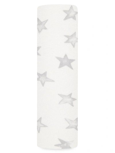 Shop Aden + Anais Baby's Star Knit Swaddle In Grey
