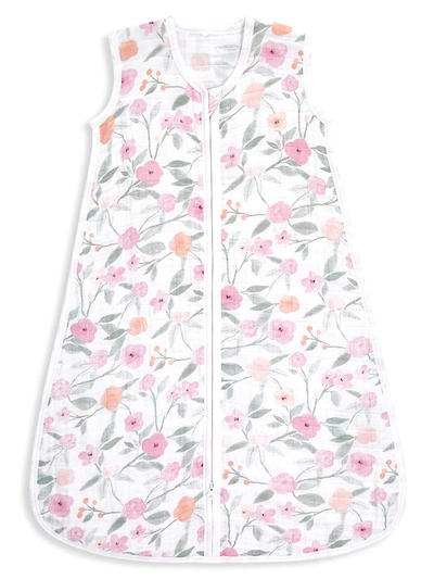 Shop Aden + Anais Baby Girl's Ma Fleur Cotton Muslin Sleeping Bag In Pink