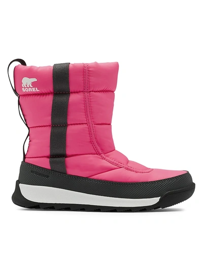 Shop Sorel Girl's Whitney Puffy Boots In Pink