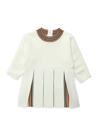 Shop Burberry Baby's & Little Girl's Amelia Pleated Dress In White