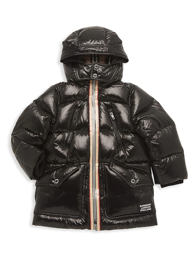 Shop Burberry Little Kid's & Kid's Kaison Puffer Down Jacket In Black