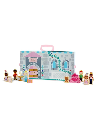FAO SCHWARZ 13-PIECE CARRIER PRINCESS CASTLE TOY PLAY SET 400013061475